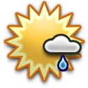 Pluie faible, Peu de nuages