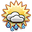 Pluie,  ciel dégagé